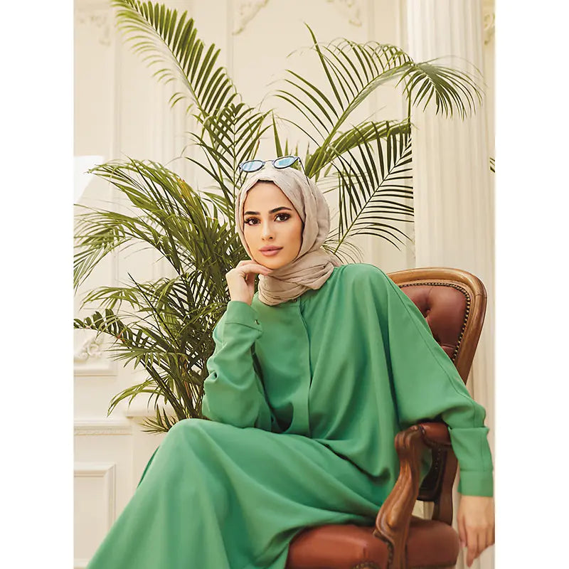 Abaya Femme Musulmane avec Manches Chauve-Souris - Élégance Modeste et Confort au Quotidien