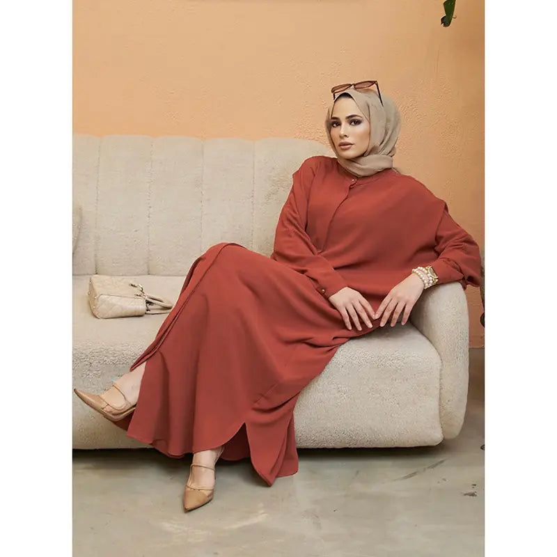 Abaya Femme Musulmane avec Manches Chauve-Souris - Élégance Modeste et Confort au Quotidien