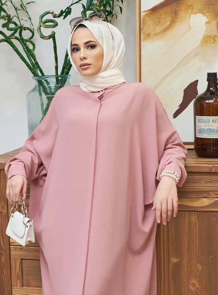 Abaya Femme Musulmane avec Manches Chauve-Souris - Élégance Modeste et Confort au Quotidien