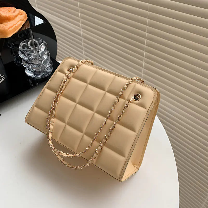 Sac Bandoulière Croisé à Texture à Carreaux pour Femme - Élégance et Praticité au Quotidien