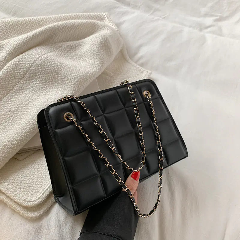Sac Bandoulière Croisé à Texture à Carreaux pour Femme - Élégance et Praticité au Quotidien