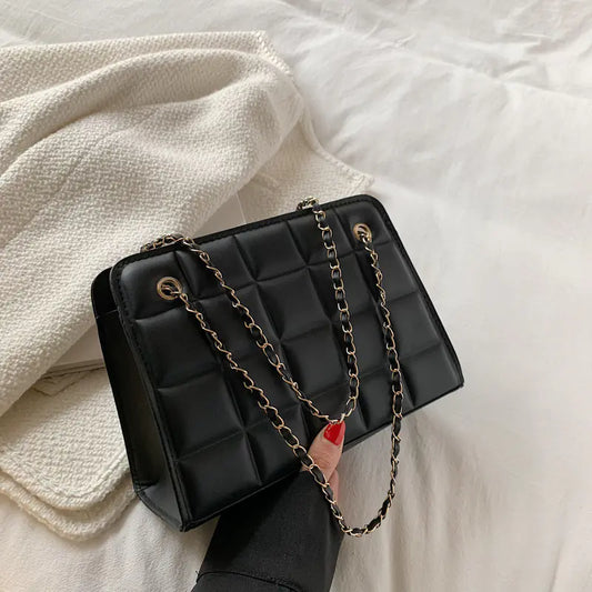 Sac Bandoulière Croisé à Texture à Carreaux pour Femme - Élégance et Praticité au Quotidien