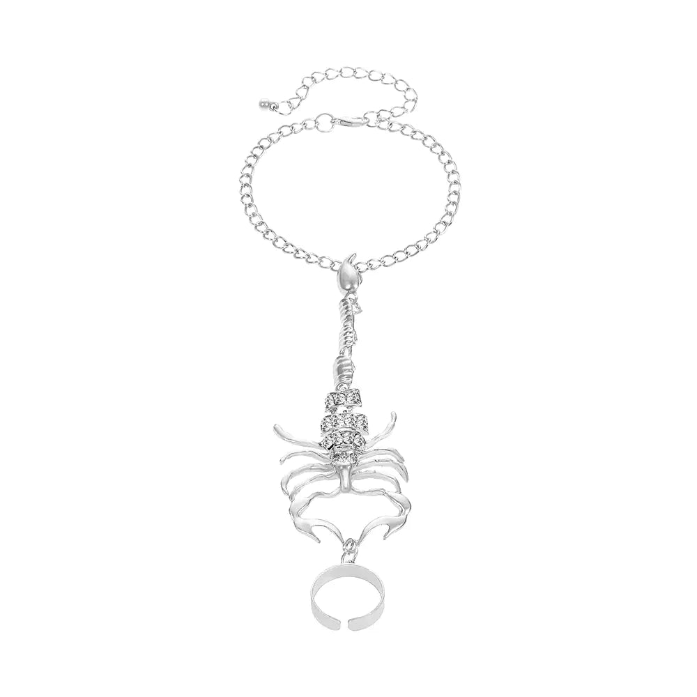 Bracelet Mitaine Scorpion - Bijou Original Femme Or ou Argent
