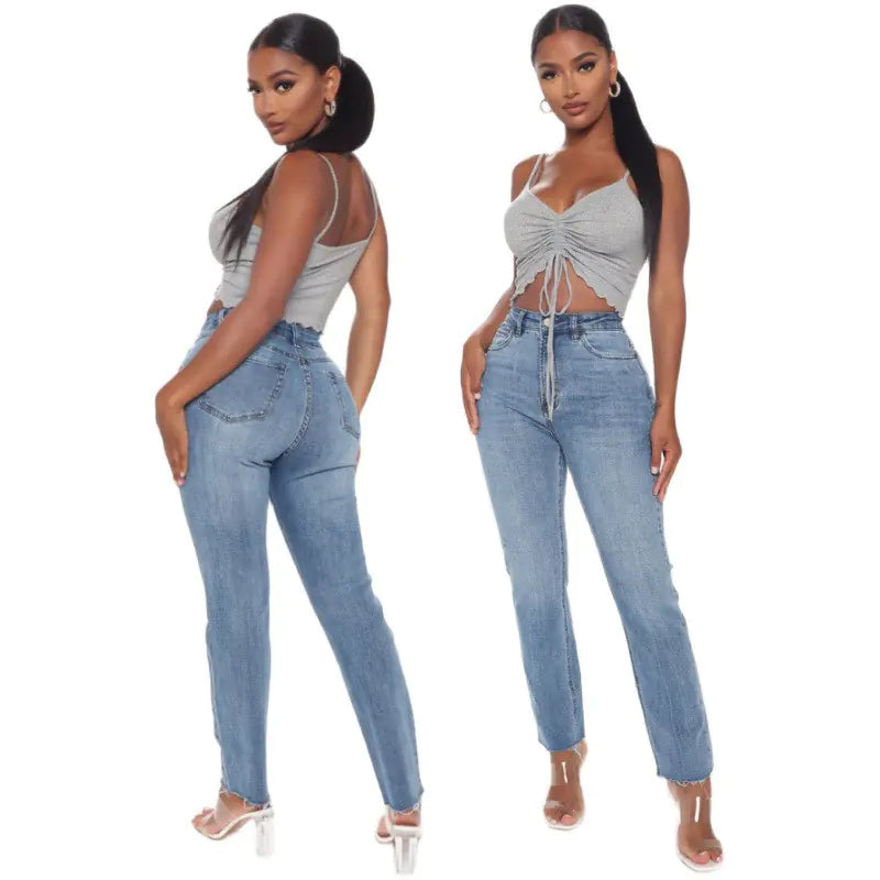 Jeans Slim Stretch Taille Moyenne - Confort & Style au Quotidien