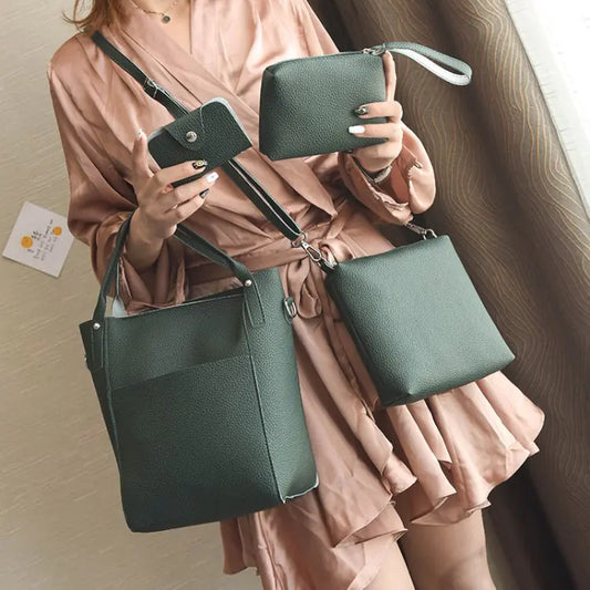Ensemble de 4 Sacs Femme - Épaule, Bandoulière et Accessoires