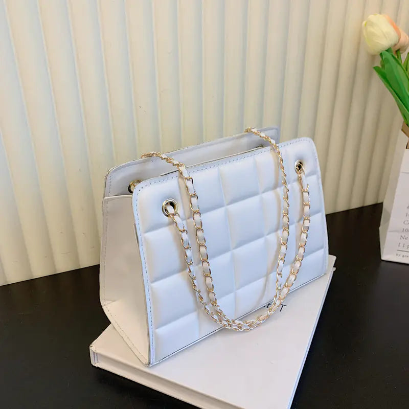 Sac Bandoulière Croisé à Texture à Carreaux pour Femme - Élégance et Praticité au Quotidien