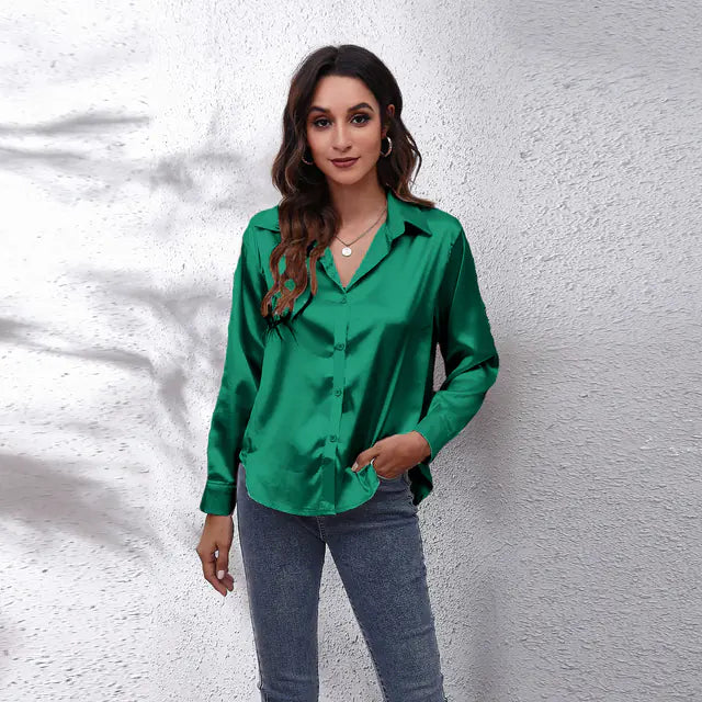 Chemise Femme en Satin - Chic, Confort et Élégance