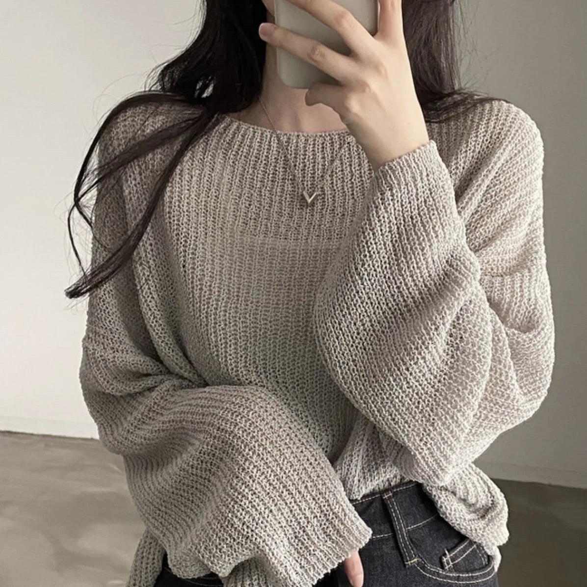 Pull en Tricot Doux Taille Unique - Confort et Élégance au Quotidien