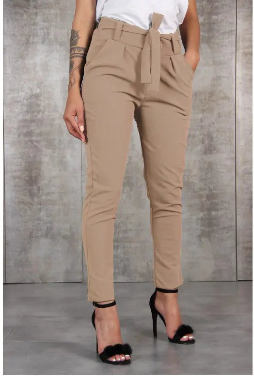 Pantalon Décontracté Cintré à la Taille - Élégance & Confort au Quotidien