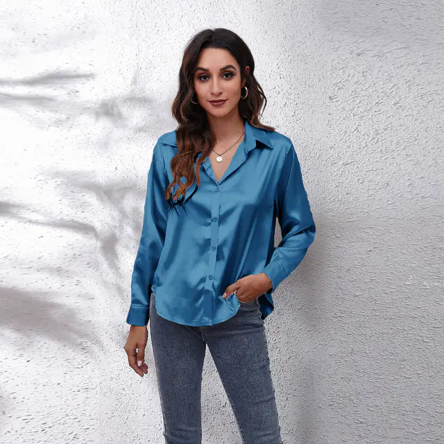Chemise Femme en Satin - Chic, Confort et Élégance