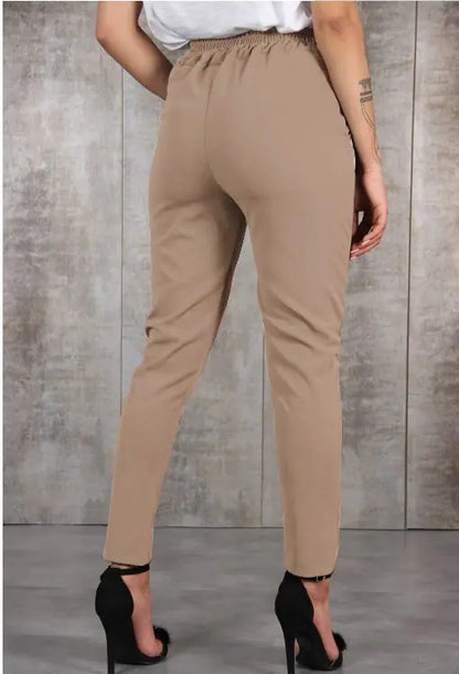 Pantalon Décontracté Cintré à la Taille - Élégance & Confort au Quotidien