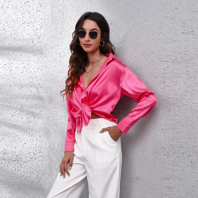 Chemise Femme en Satin - Chic, Confort et Élégance
