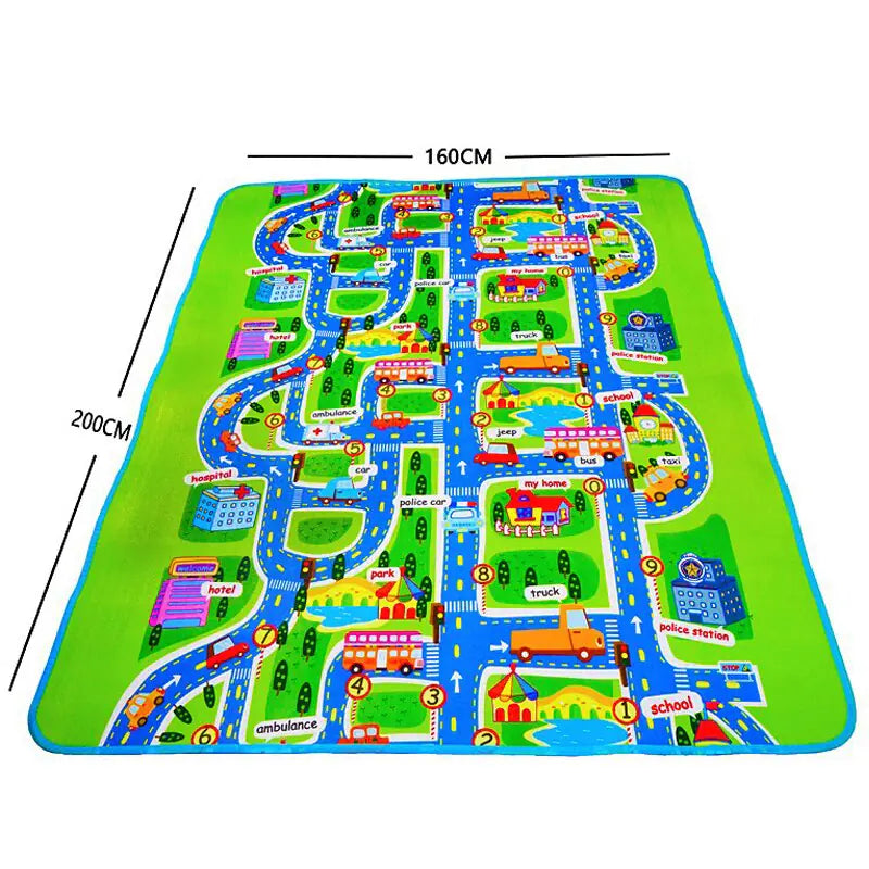 Tapis de Jeu et d’Éveil Bébé - Carte de Trafic Urbain