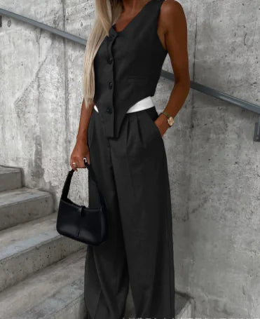Ensemble Gilet et Pantalon pour Femme - 2 Pièces Chic