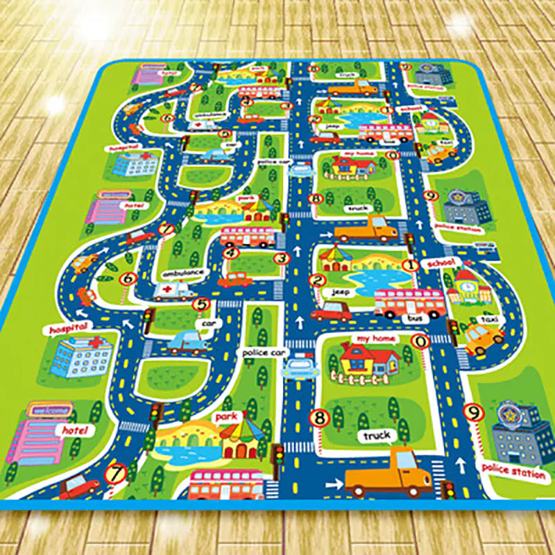 Tapis de Jeu et d’Éveil Bébé - Carte de Trafic Urbain