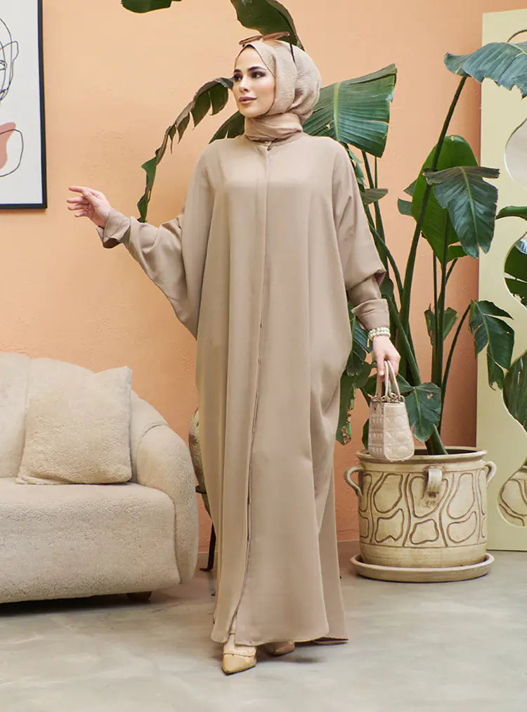 Abaya Femme Musulmane avec Manches Chauve-Souris - Élégance Modeste et Confort au Quotidien