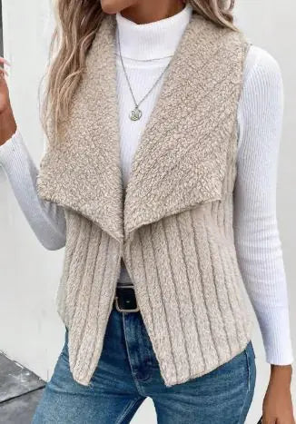 Gilet Douillet Sans Manches pour Femmes - Élégant & Confortable