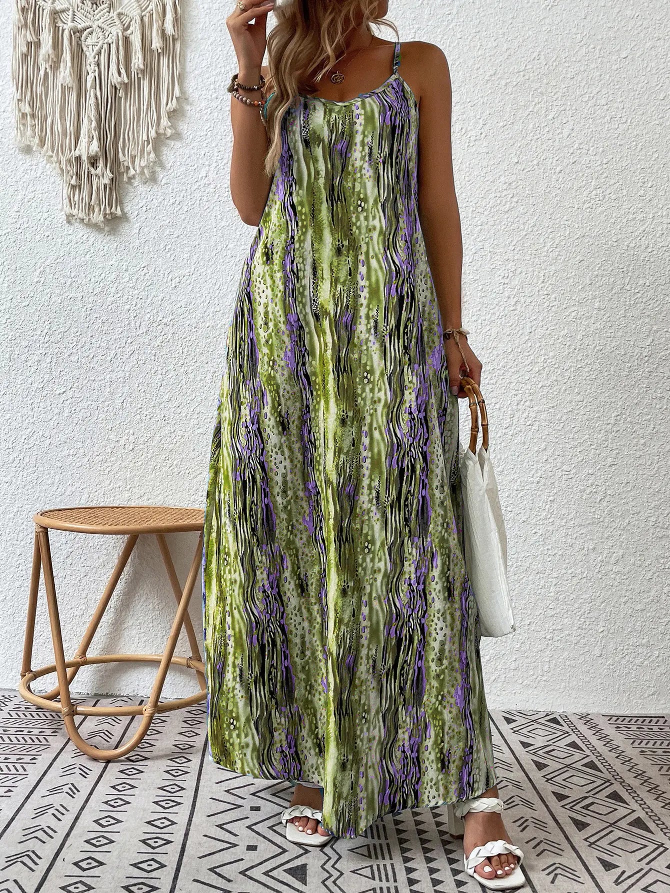 Robe à Cordon Imprimée Élégante et Tendance pour Femmes