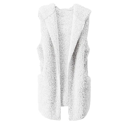 Gilet Réversible en Peluche Douce pour Femme