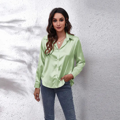 Chemise Femme en Satin - Chic, Confort et Élégance