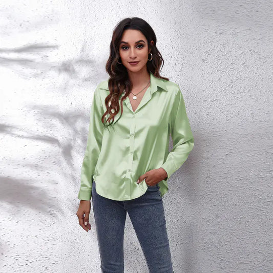 Chemise Femme en Satin - Chic, Confort et Élégance