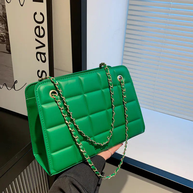 Sac Bandoulière Croisé à Texture à Carreaux pour Femme - Élégance et Praticité au Quotidien