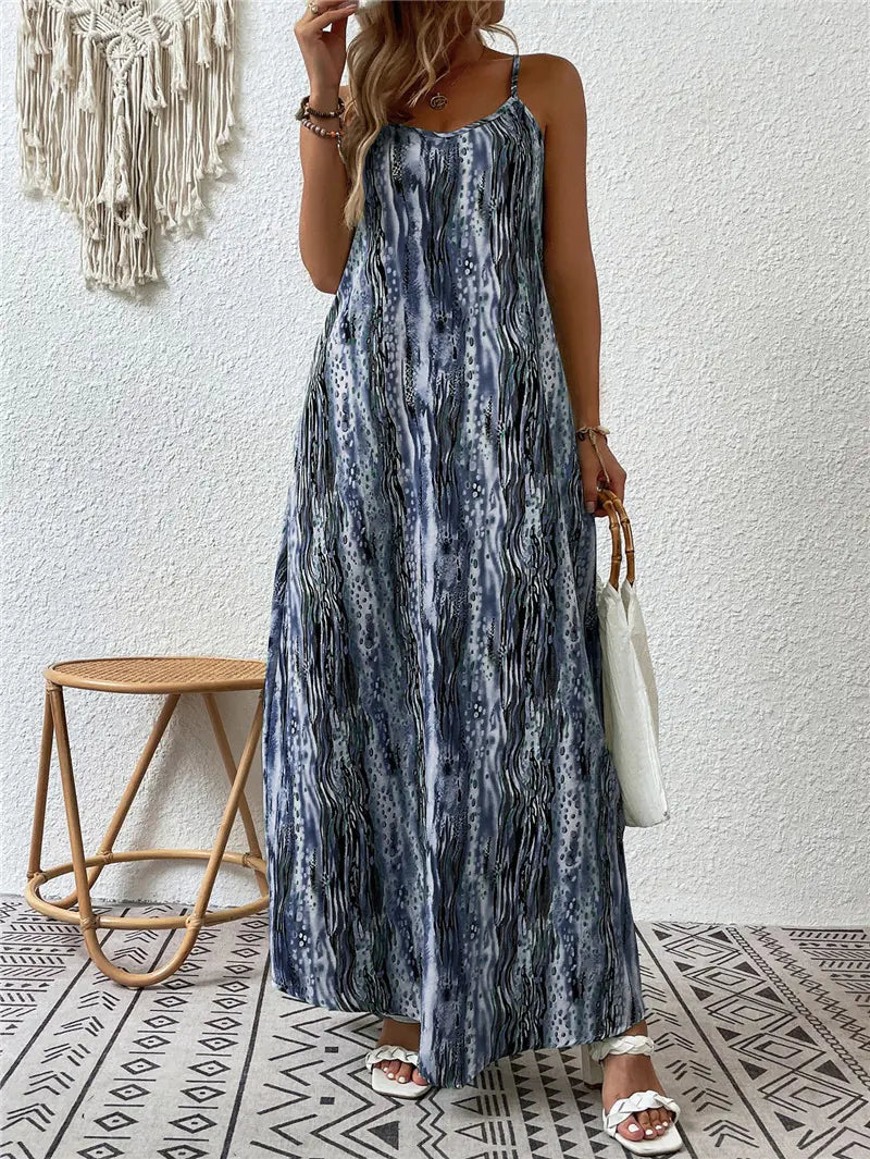 Robe à Cordon Imprimée Élégante et Tendance pour Femmes