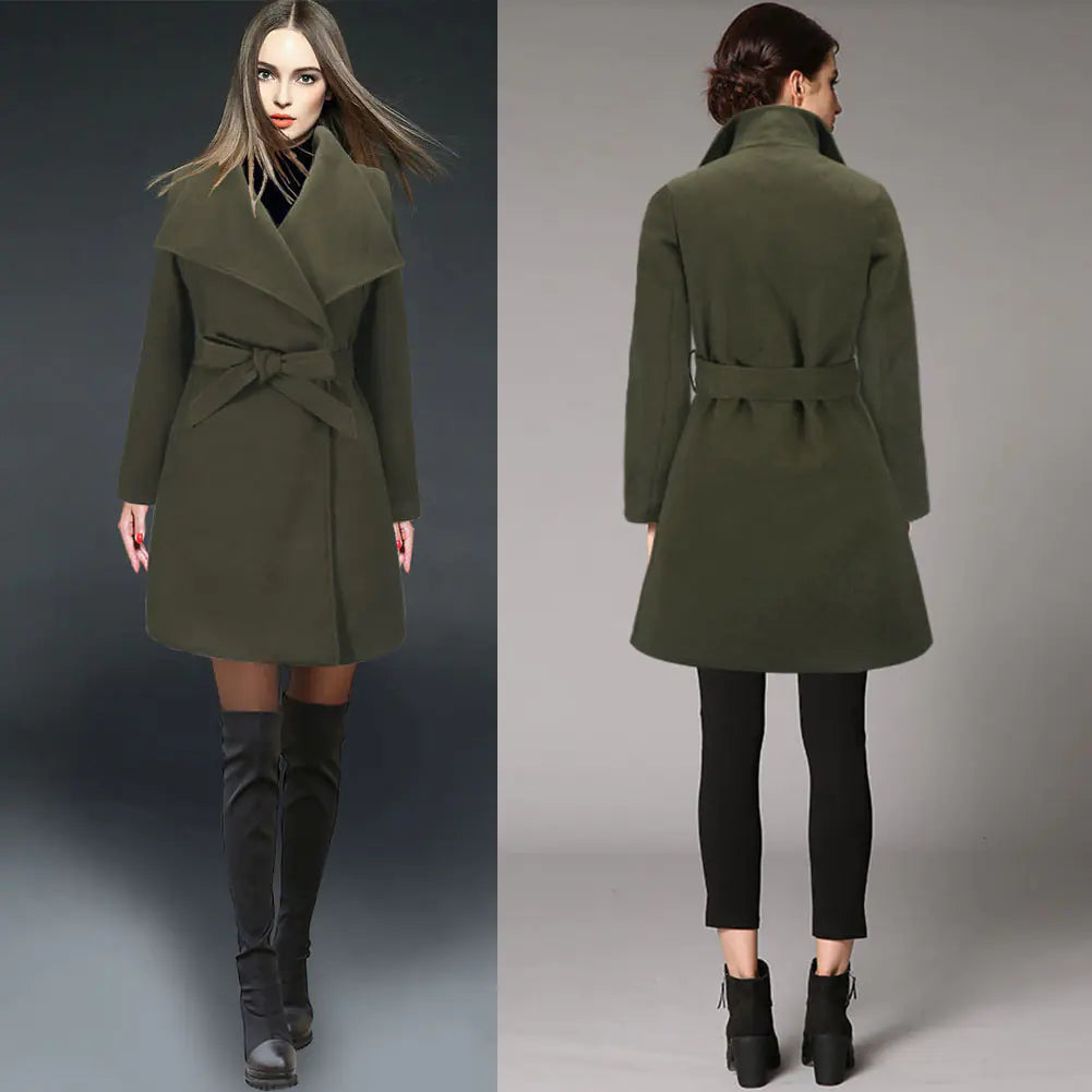 Manteau en Laine pour Femme - Élégant & Confortable