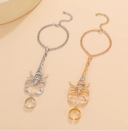 Bracelet Mitaine Scorpion - Bijou Original Femme Or ou Argent