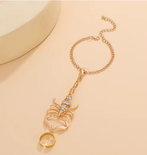 Bracelet Mitaine Scorpion - Bijou Original Femme Or ou Argent