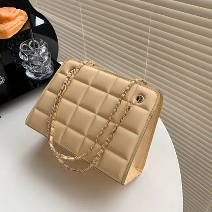 Sac Bandoulière Croisé à Texture à Carreaux pour Femme - Élégance et Praticité au Quotidien