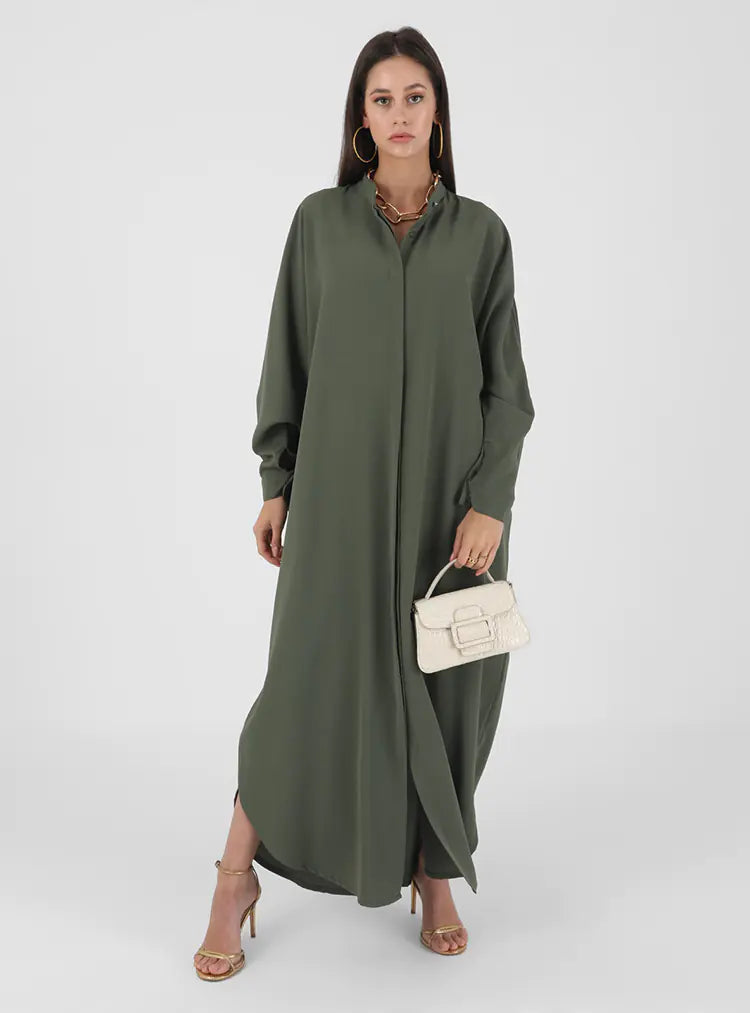 Abaya Femme Musulmane avec Manches Chauve-Souris - Élégance Modeste et Confort au Quotidien